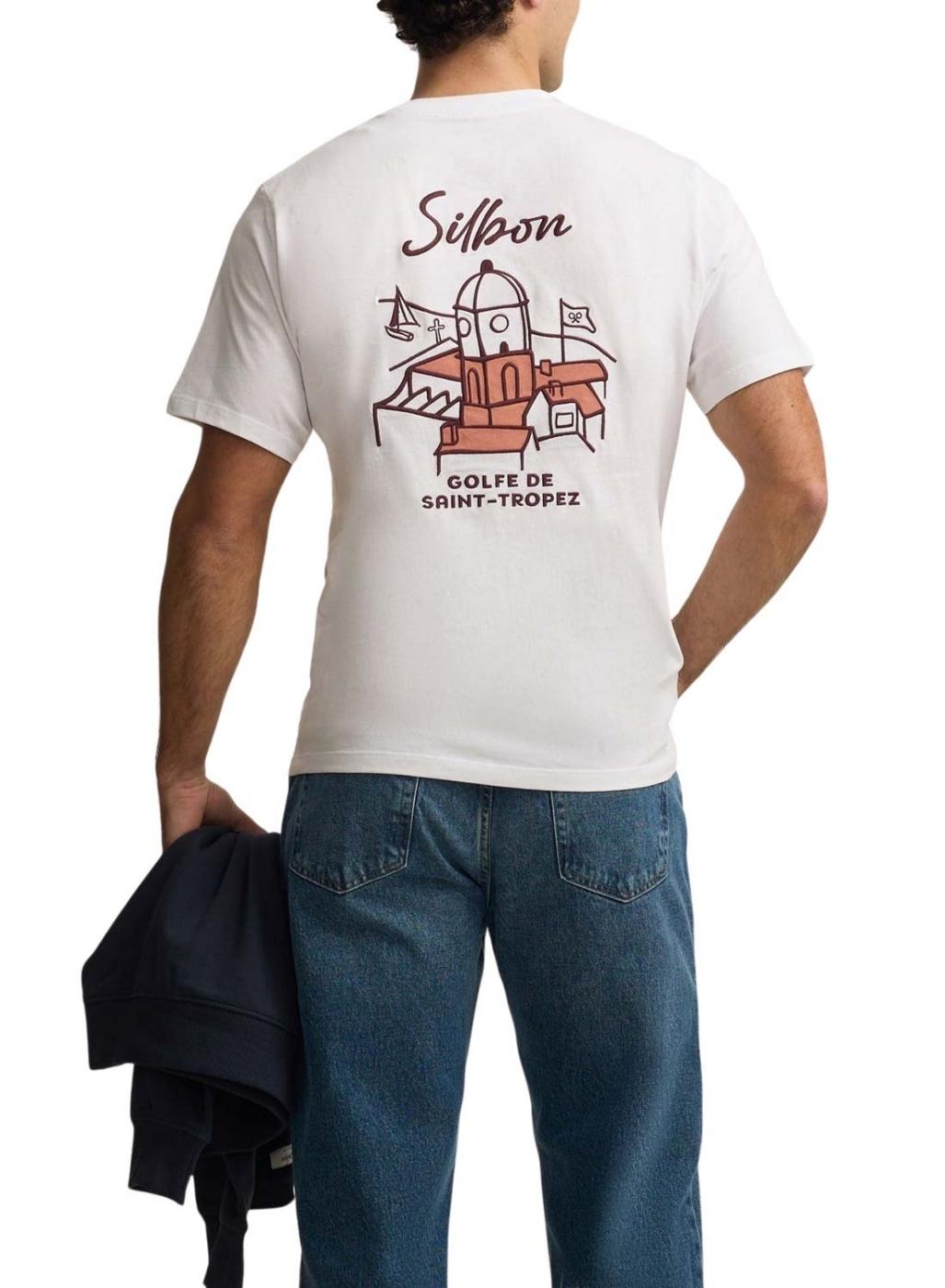 Camiseta Silbon Saint Tropez blanco para hombre