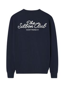 Sudadera Silbon Club Saint Tropez azul marino para hombre