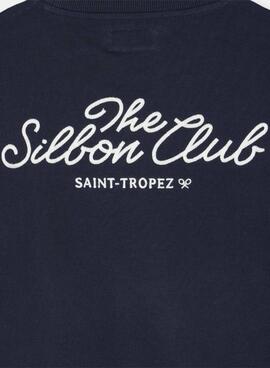 Sudadera Silbon Club Saint Tropez azul marino para hombre