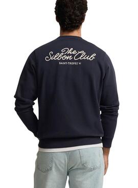 Sudadera Silbon Club Saint Tropez azul marino para hombre