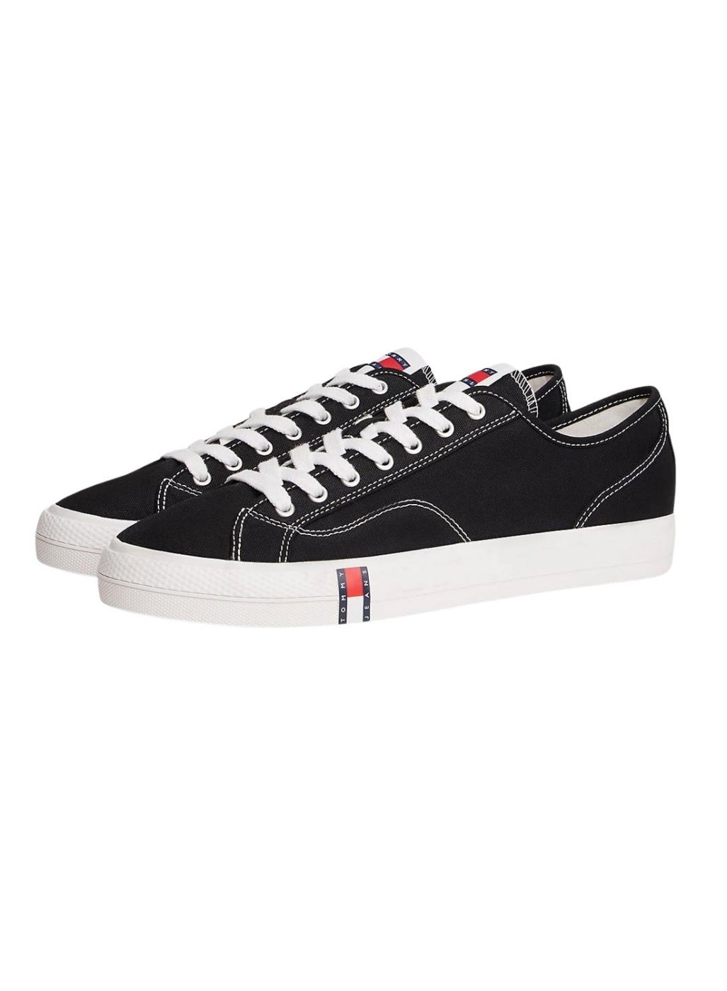 Zapatillas Tommy Jeans Archive de lona negro para hombre