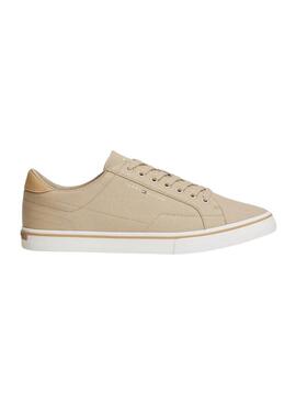 Zapatillas Tommy Jeans Vulc de lona camel para hombre