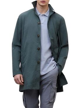 Gabardina Ecoalf Packable Vestal verde para hombre