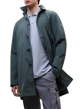 Gabardina Ecoalf Packable Vestal verde para hombre