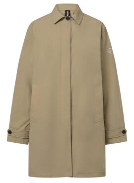 Gabardina Ecoalf Packable Verne tostado para mujer
