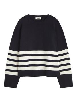 Jersey Ecoalf Koa marino estampado de rayas para mujer