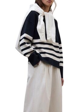 Jersey Ecoalf Koa marino estampado de rayas para mujer