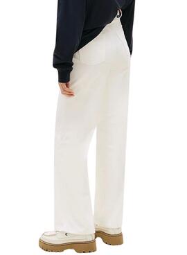 Pantalón vaquero Tommy Jeans Claire blanco para mujer