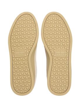 Zapatillas Tommy Jeans The Greenwich Edge Knit beige y rosa para mujer