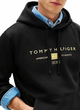 Sudadera Tommy Hilfiger Brand Love negro para hombre