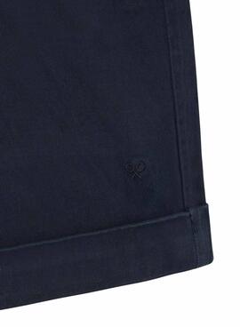 Bermudas Silbon clásico azul marino para hombre