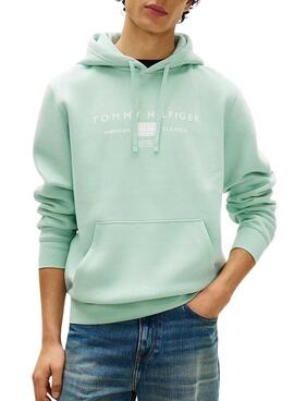 Sudadera Tommy Hilfiger Brand Love verde para hombre