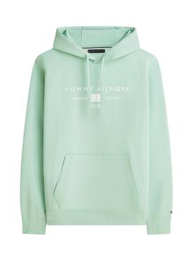 Sudadera Tommy Hilfiger Brand Love verde para hombre