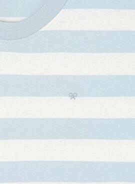 Camiseta Silbon rayas azul y blanco para hombre