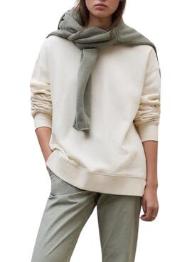 Sudadera Ecoalf Storm beige para mujer