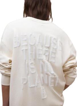 Sudadera Ecoalf Storm beige para mujer