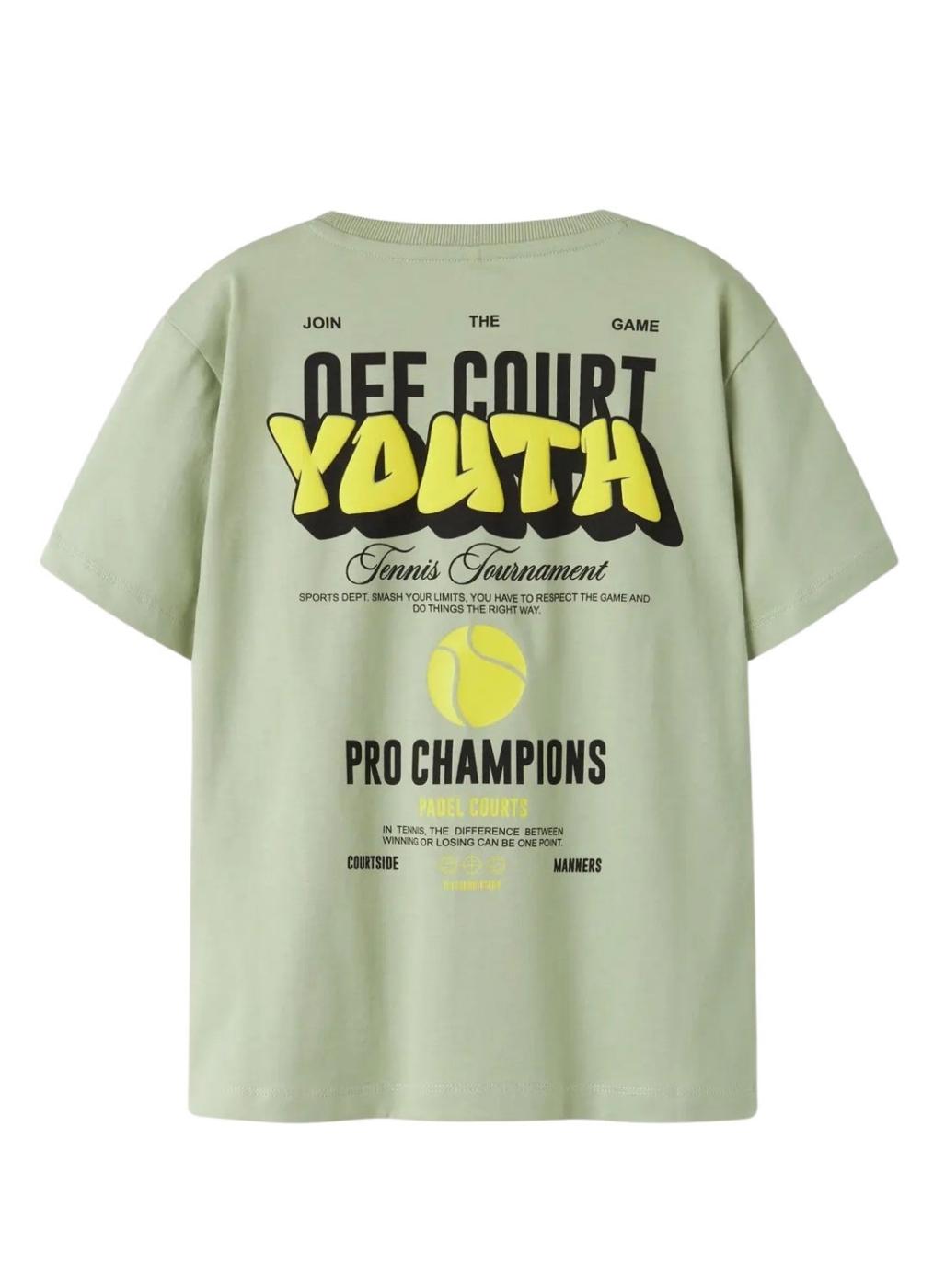 Camiseta Name It off court youth verde para niño