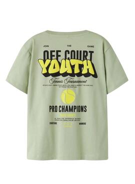 Camiseta Name It off court youth verde para niño