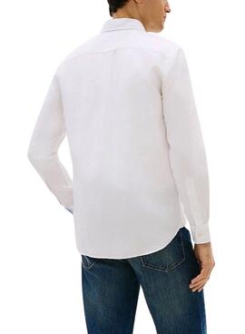 Camisa de lino Tommy Hilfiger Linen Blend blanco para hombre