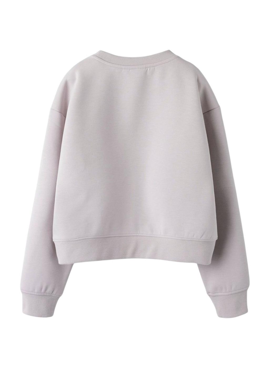 Sudadera Name It fearless beige para niña
