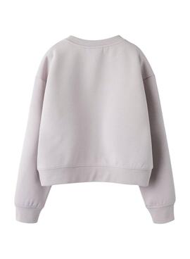 Sudadera Name It fearless beige para niña