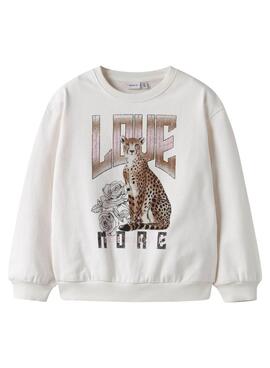 Sudadera Name It love more crudo para niña