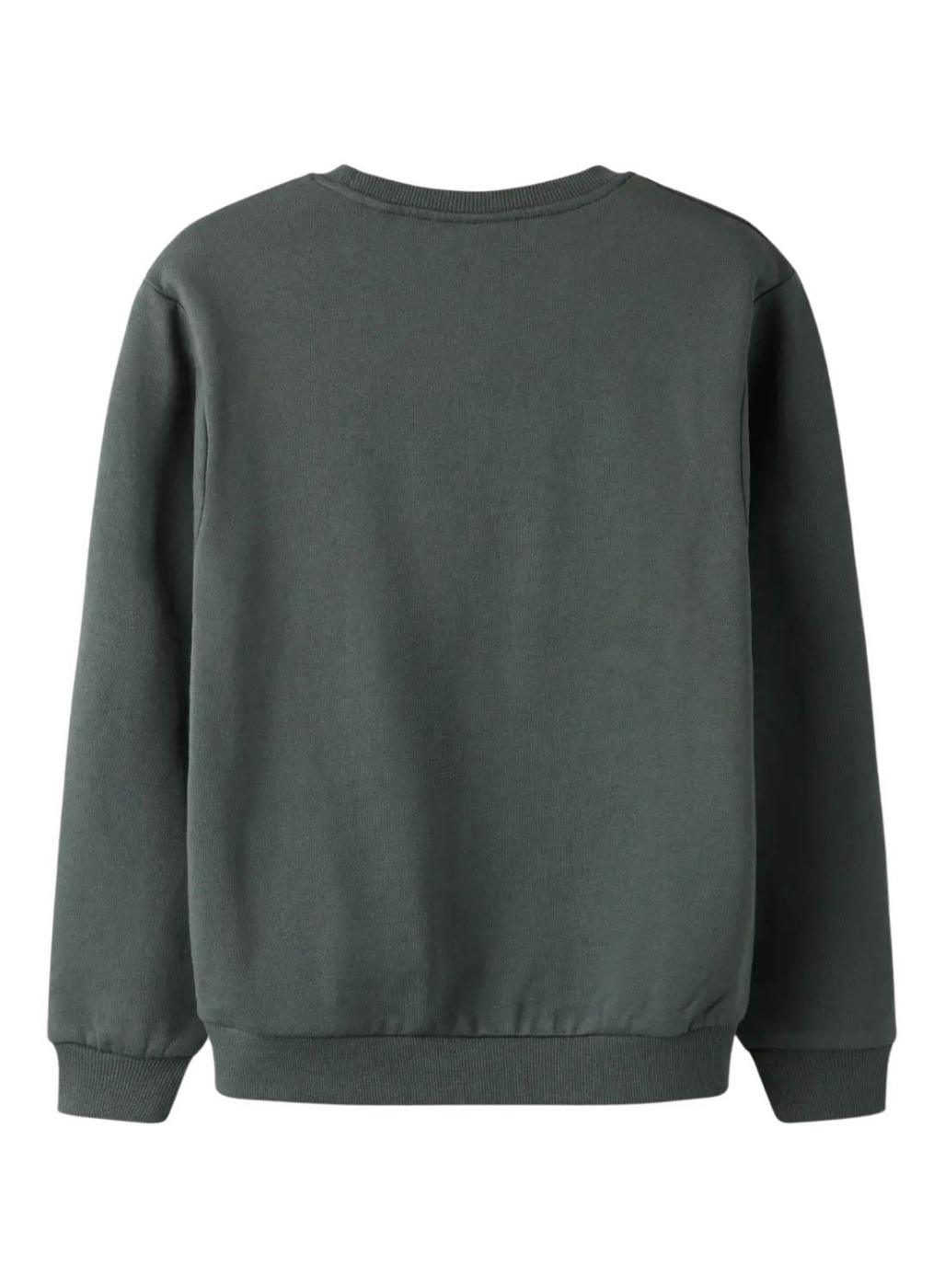 Sudadera Name It girl power verde oscuro para niña