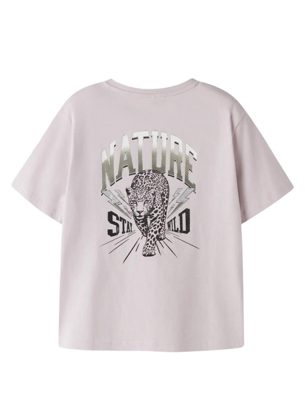 Camiseta Name It wild and free rosa claro para niña