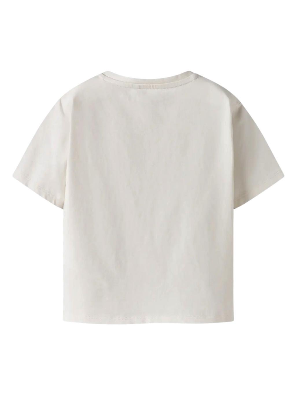 Camiseta Name It estampada animal print crudo para niña