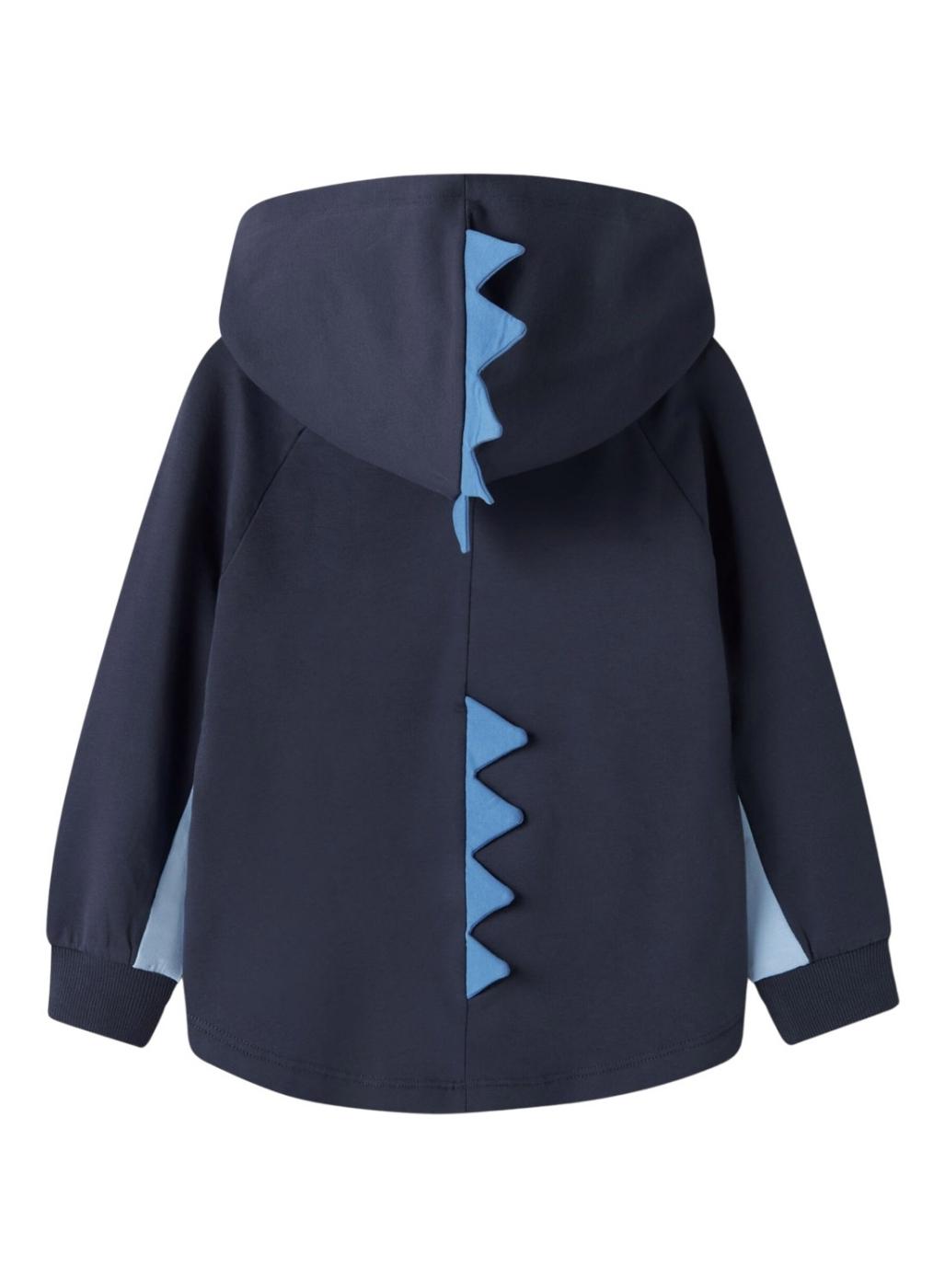 Sudadera con capucha Name It azul marino dinosaurio para niño