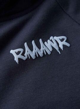 Sudadera con capucha Name It azul marino dinosaurio para niño