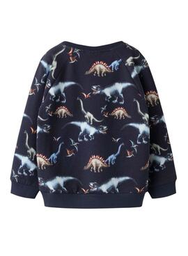 Sudadera Name It  Bertil estampado de dinosaurios azul marino para niño