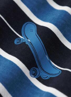 Camiseta Name It Thomas rayas azul marino para niño