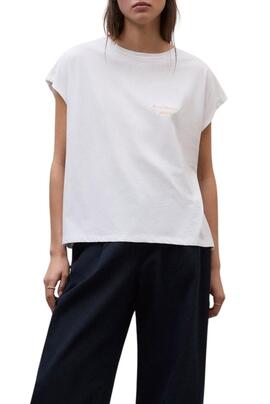 Camiseta Ecoalf Namur blanca para mujer