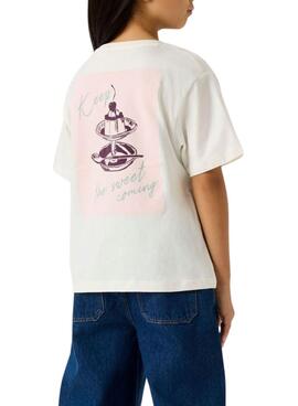 Camiseta Name It Bena estampado gráfico crudo para niña