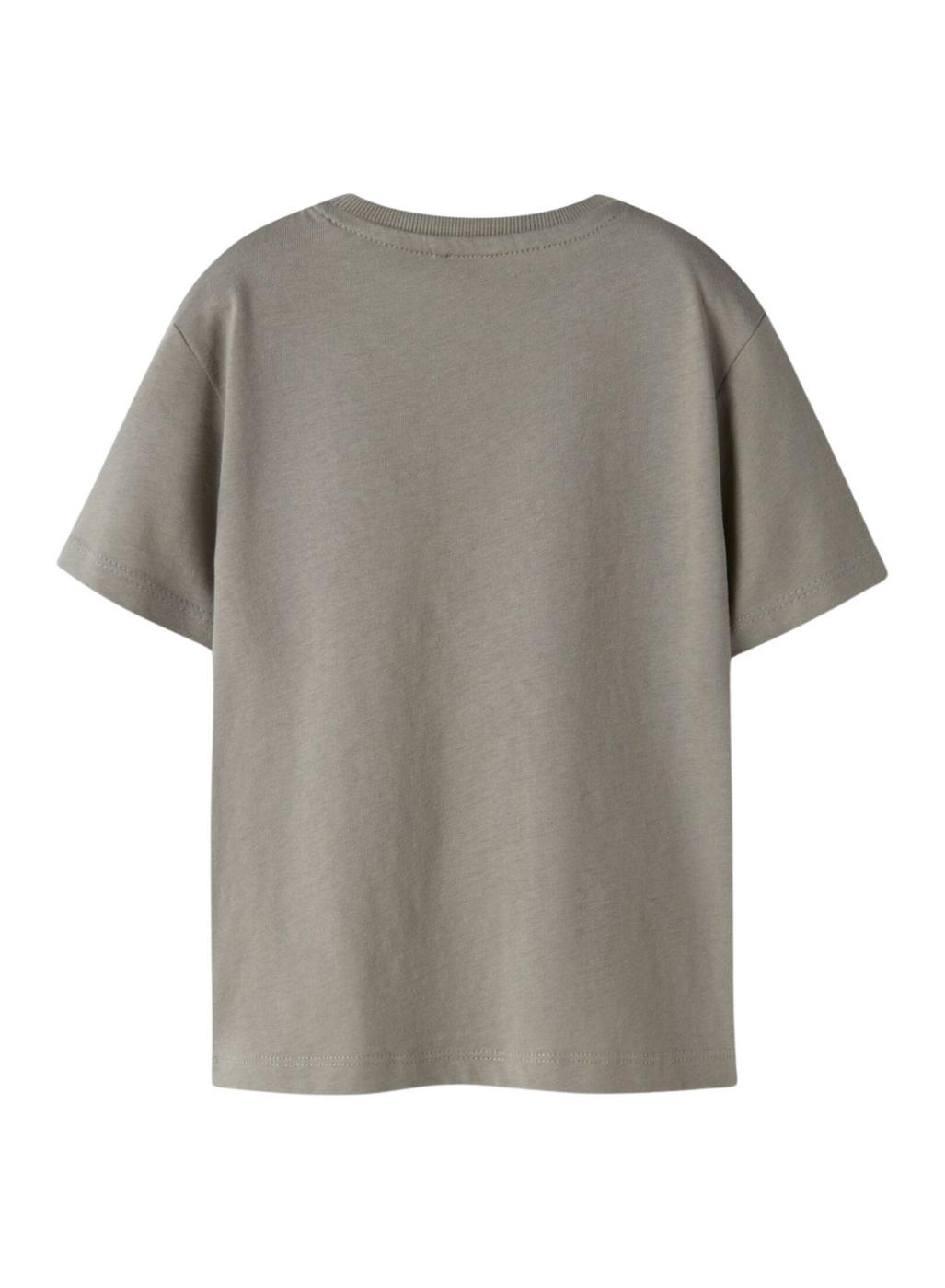 Camiseta Name It Benna pizza gris topo para niño