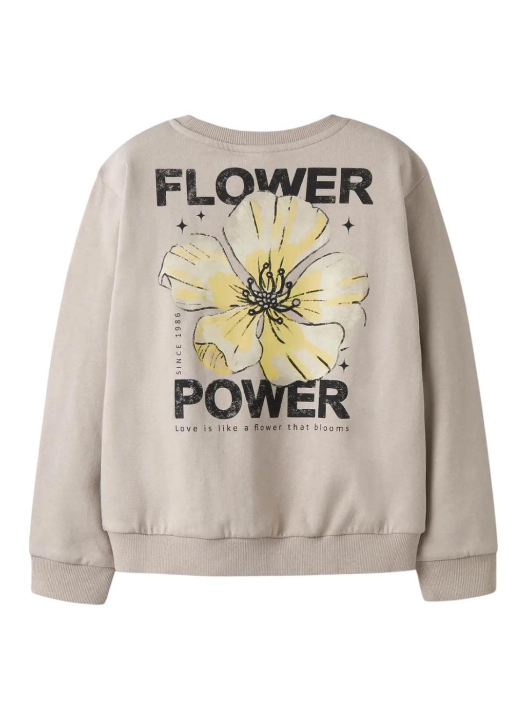 Sudadera Name It Difo flower power beige para niña