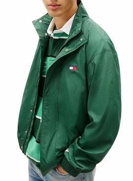 Cazadora Tommy Jeans Heritage Flag verde para hombre