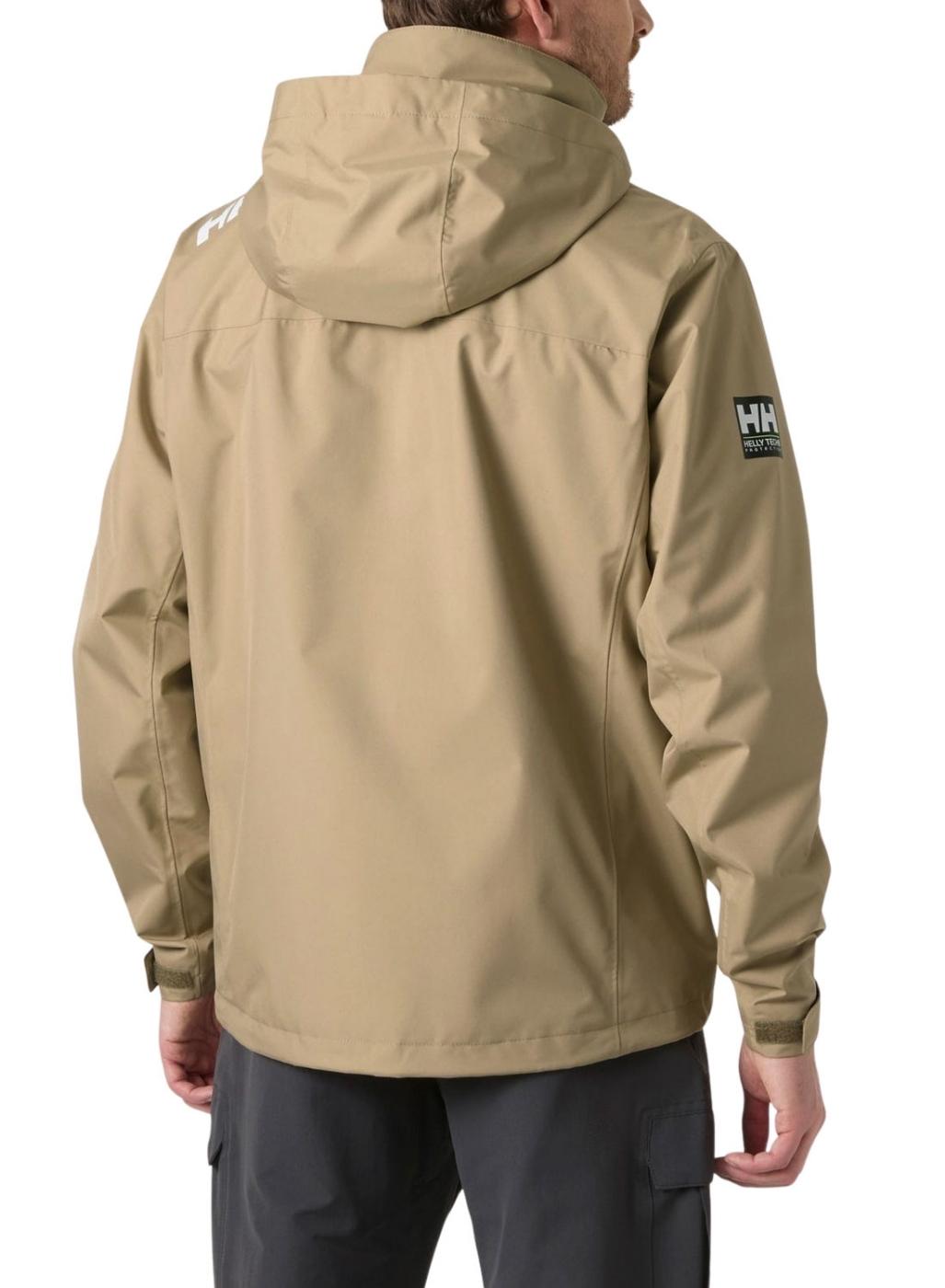 Cazadora Helly Hansen Crew Midlayer camel con capucha
