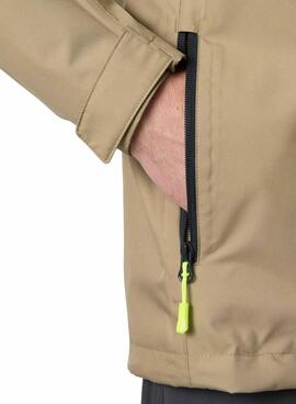 Cazadora Helly Hansen Crew Midlayer camel con capucha
