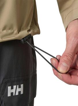 Cazadora Helly Hansen Crew Midlayer camel con capucha
