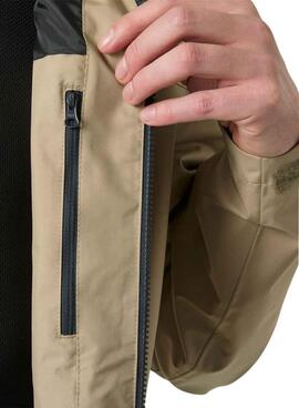 Cazadora Helly Hansen Crew Midlayer camel con capucha
