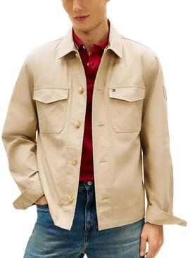 Sobrecamisa Tommy Hilfiger Cotton Nylon beige para hombre
