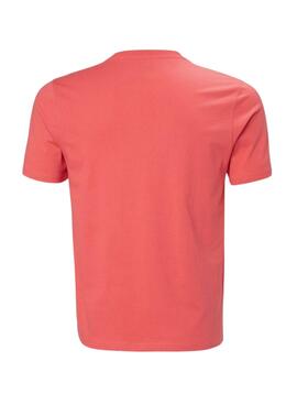 Camiseta Helly Hansen Hudson coral para hombre