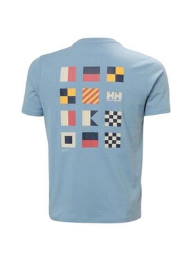 Camiseta Helly Hansen Shoreline azul para hombre