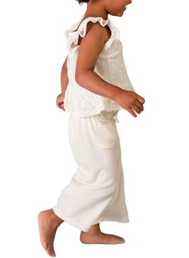 Conjunto dos piezas Mayoral crochet blanco para bebé niña