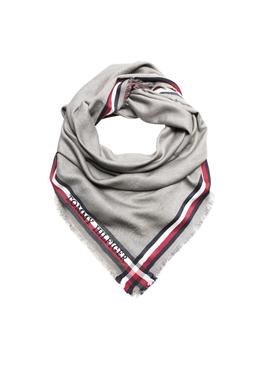 Fular Tommy Hilfiger Border Square Gris Hombre