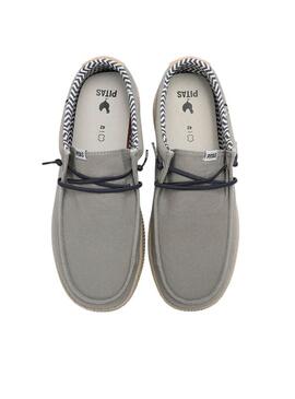 Zapatos Walkin Pitas Ledro gris para hombre