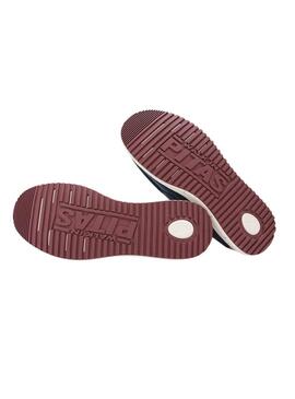 Zapatos náuticos Walkin Pitas Byron azul marino para hombre