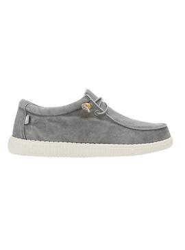 Zapatos Walkin Pitas Wallabi washed gris para hombre